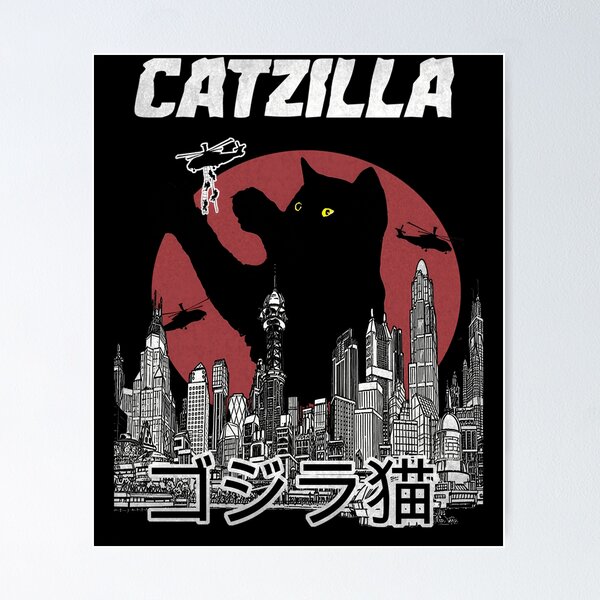 Item preview, Giant Cat Monster Destroying City Skyline designed and sold by MMG0011.
