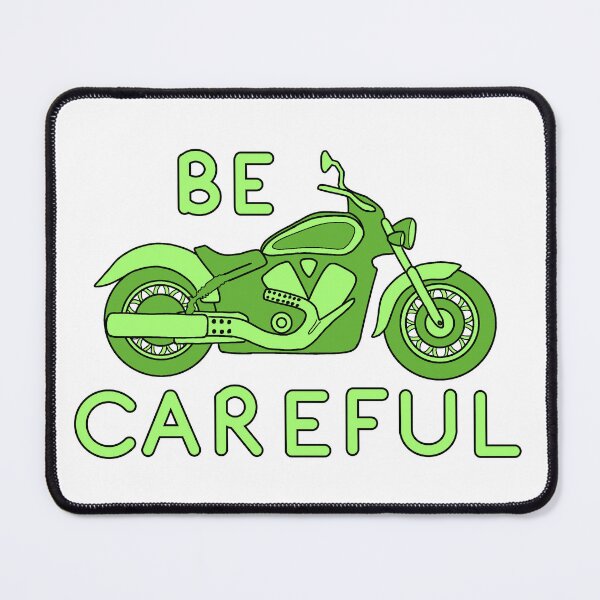 Item preview, Motorcycle Be Careful Bumper Sticker (Green) designed and sold by Ravioli-is-good.