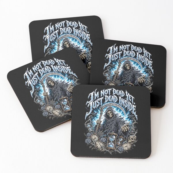 Item preview, Grim Reaper Metal with Darkly Humorous "Dead Inside" Metal Script designed and sold by Tong4130.