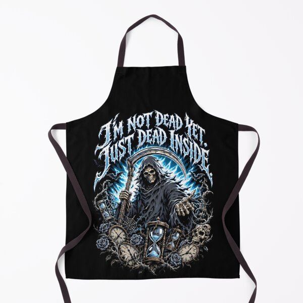 Item preview, Grim Reaper Metal with Darkly Humorous "Dead Inside" Metal Script designed and sold by Tong4130.