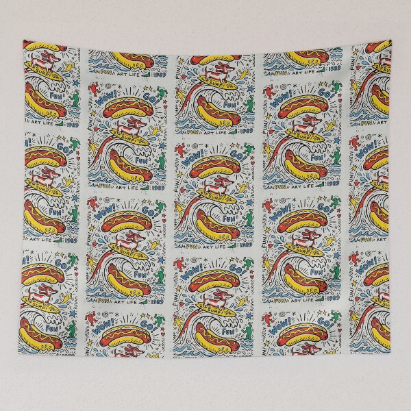 Item preview, Dachshund Surfing Pop Art designed and sold by PictoVibe.