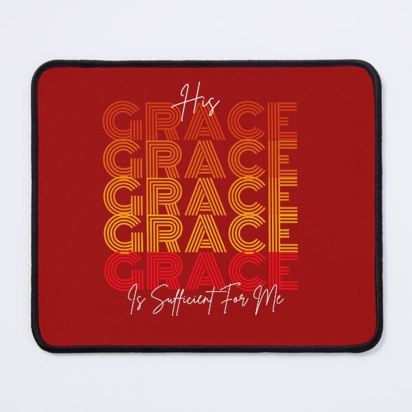Item preview, HIs Grace Is Sufficient For Me - Jesus Inspirational Bible Verses - Dad Fathers Day Gifts - Red designed and sold by Doiemacreations.