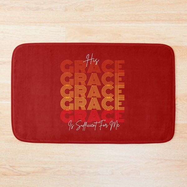 Item preview, HIs Grace Is Sufficient For Me - Jesus Inspirational Bible Verses  - Dad Fathers Day Gifts - Red designed and sold by Doiemacreations.