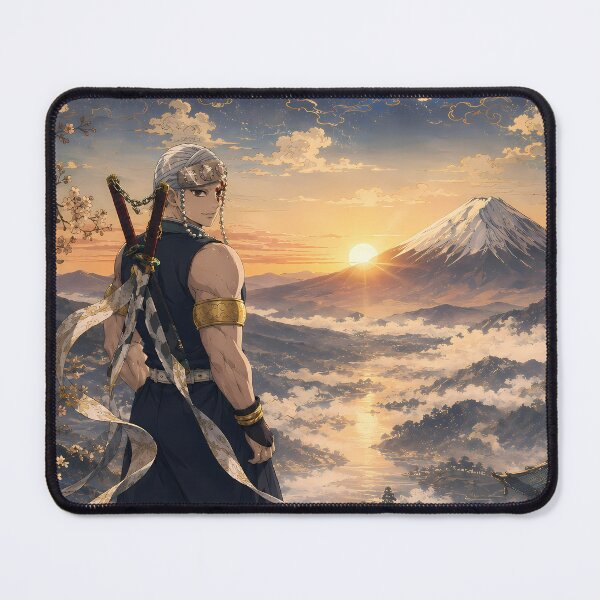 Item preview, Tengen Uzui Demon Slayer Mount Fuji Sunrise designed and sold by mildaclairmo.