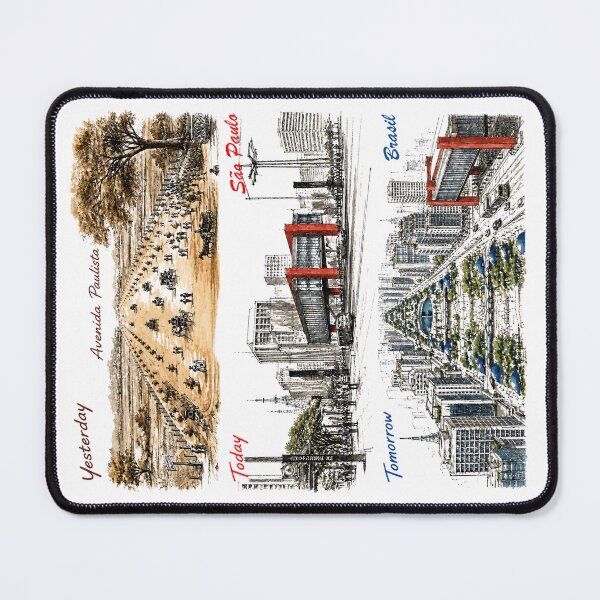 Item preview, Avenida Paulista Yesterday Today Tomorrow – Sao  Paulo Time Travel Watercolor Landscape designed and sold by Sampa In Focus.