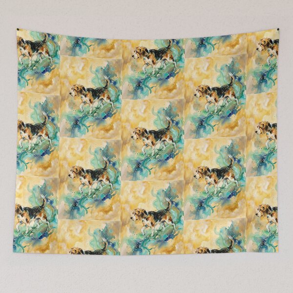 Item preview, Beagle Cosmic Galaxy Abstract Art designed and sold by PictoVibe.