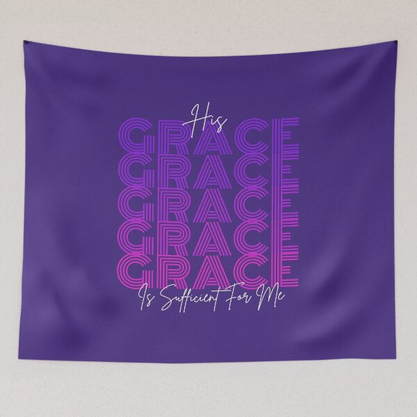 Item preview, HIs Grace Is Sufficient For Me - JSpirituality Motivational Quotes  - Father'S Day Gift Ideas- Purple designed and sold by Doiemacreations.