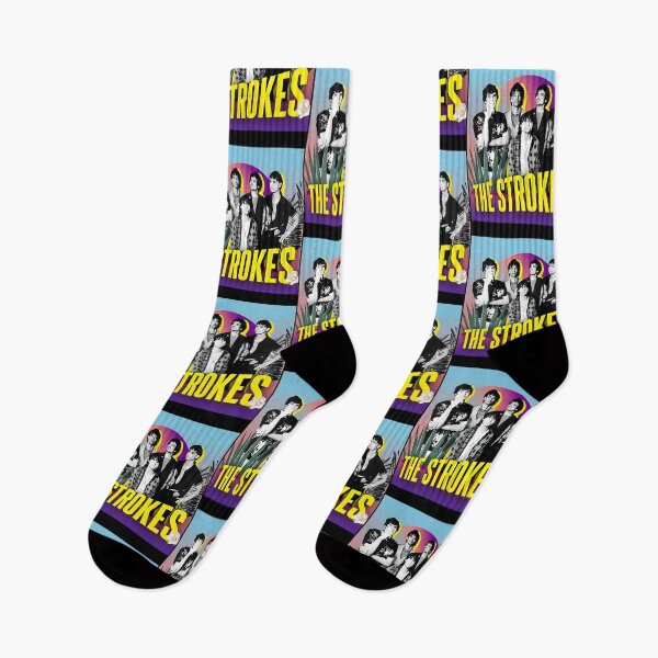 Item preview, The Strokes Indie Rock Band Retro Sunset Floral Vintage designed and sold by StuartMooreArt.