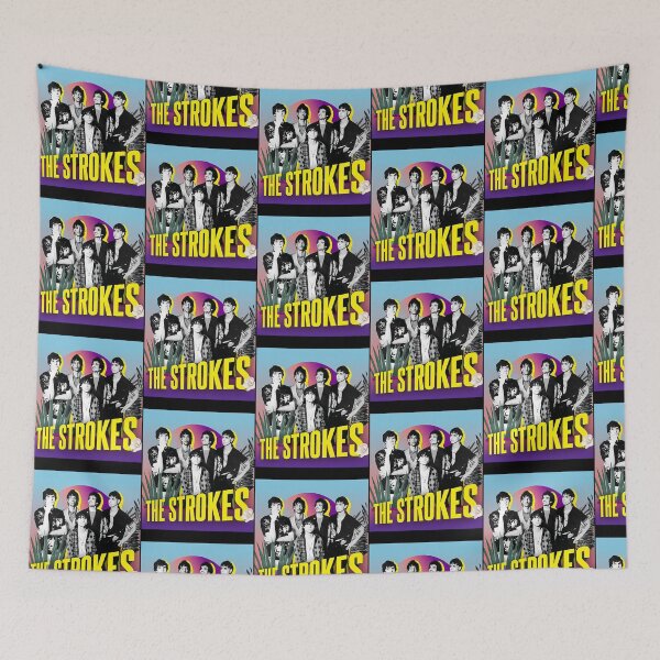 Item preview, The Strokes Indie Rock Band Retro Sunset Floral Vintage designed and sold by StuartMooreArt.