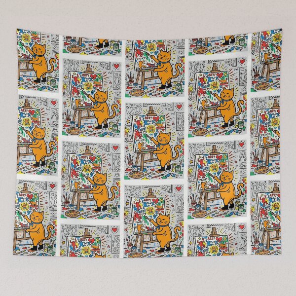 Item preview, British Shorthair Cat Painting Pop Art designed and sold by PictoVibe.