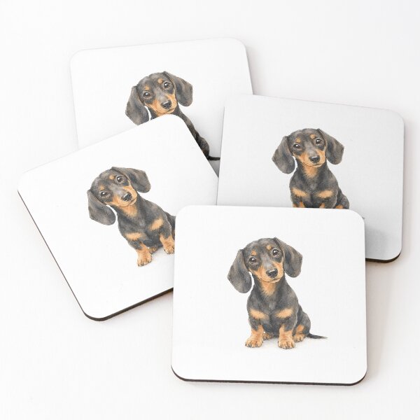 Item preview, Watercolour Dachshund Puppy designed and sold by TessDoesStuff.
