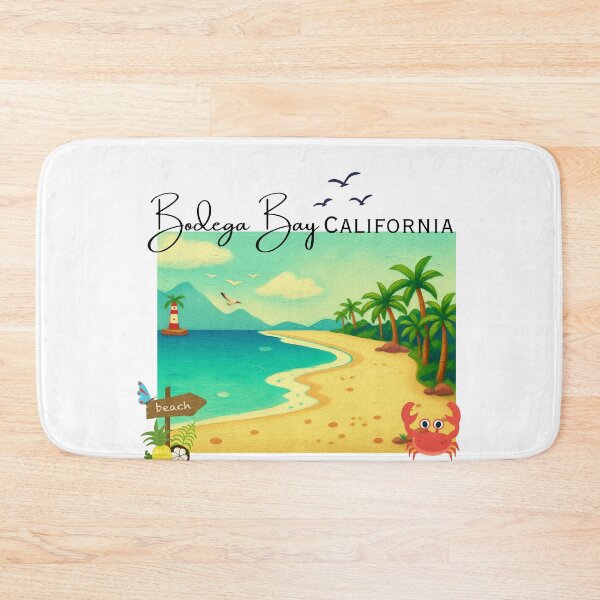 Item preview, Bodega Bay California Vintage Painted Coastal Art | Beach Vacation Souvenir designed and sold by DonnaRaine.