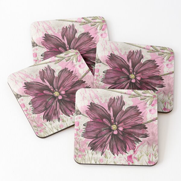 Item preview, Cranberry Double Cosmos Flower designed and sold by Acadianpurls.