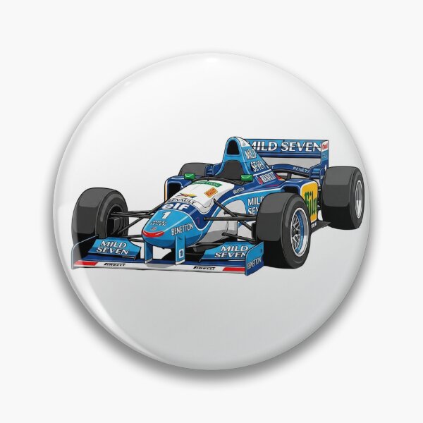 Item preview, 1995 Benetton B195 Renault Schumacher World Champion F1 Racing Car Illustration designed and sold by Motorline44.
