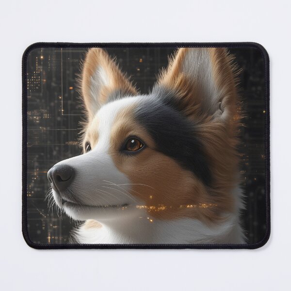 Item preview, Corgy dog cyber city loyal futuristic cute canine designed and sold by mildaclairmo.