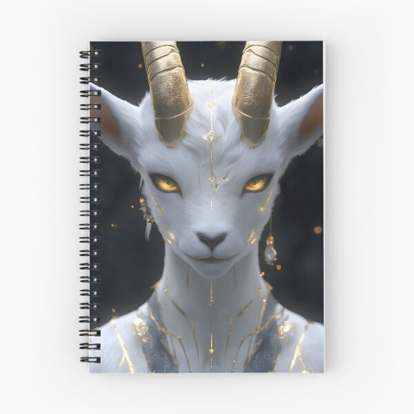 Item preview, goat celestial oracle golden horns white mystic creature designed and sold by mildaclairmo.