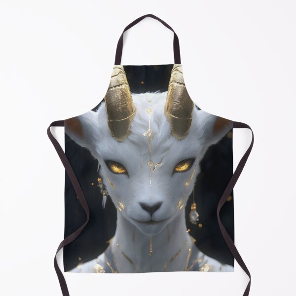 Item preview, goat celestial oracle golden horns white mystic creature designed and sold by mildaclairmo.