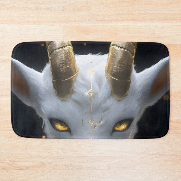 Item preview, goat celestial oracle golden horns white mystic creature designed and sold by mildaclairmo.