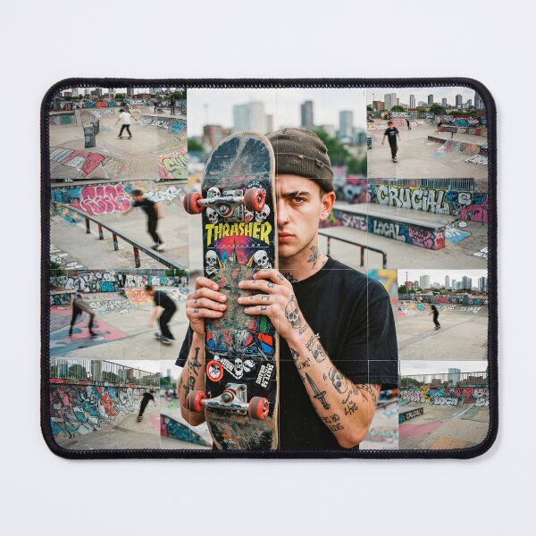 Item preview, Inner City Skateboarder Portrait Pop Art designed and sold by Home Decor Art.