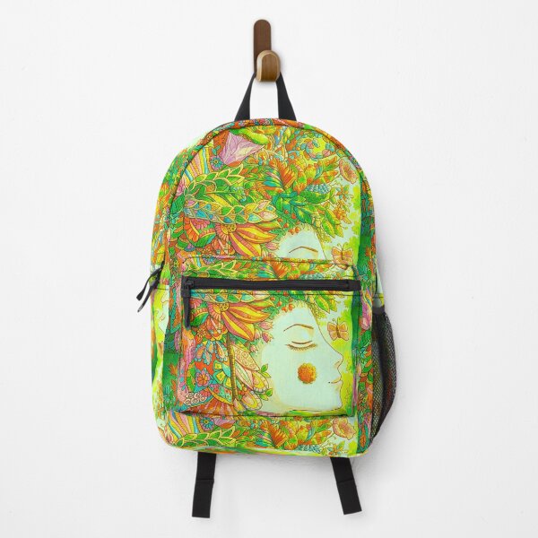 Item preview, Bohemian Mother Nature – Colorful Floral Goddess Portrait designed and sold by Selena.m.studio.