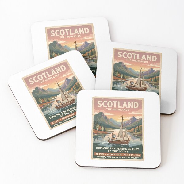 Item preview, Scottish Fold Cat Sailing Vintage Poster designed and sold by PictoVibe.