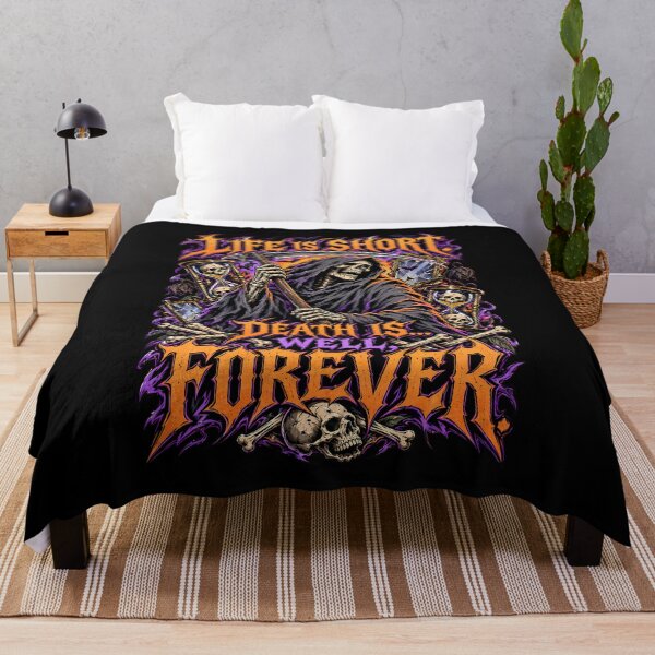 Item preview, Grim Reaper Metal Style "Death is Forever" Humor Vector designed and sold by Tong4130.