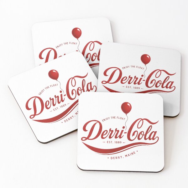 Item preview, Derri-Cola Vintage Soda Logo | Derry Maine Retro Soft Drink | Red Balloon Horror Design designed and sold by Extravanganzza.