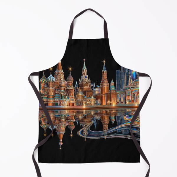 Item preview, Vibrant Cityscape Reflection Ornate Moscow Night Skyline designed and sold by Rocky Mountain Artistry.