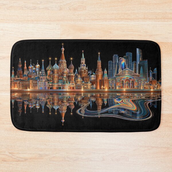 Item preview, Vibrant Cityscape Reflection Ornate Moscow Night Skyline  designed and sold by Rocky Mountain Artistry.