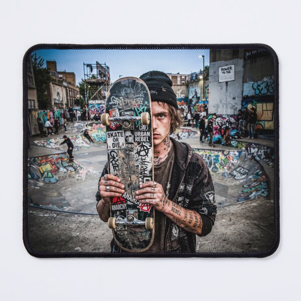 Item preview, Inner City Skateboarder Portrait Pop Art designed and sold by Home Decor Art.