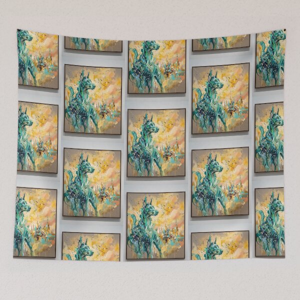 Item preview, Doberman Skyline Guardian Abstract Art designed and sold by PictoVibe.