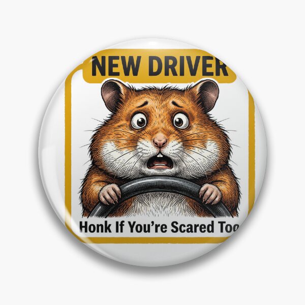 Item preview, Scared Hamster New Driver designed and sold by Roy & Tiffany.