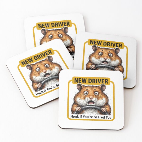 Item preview, Scared Hamster New Driver designed and sold by Roy & Tiffany.