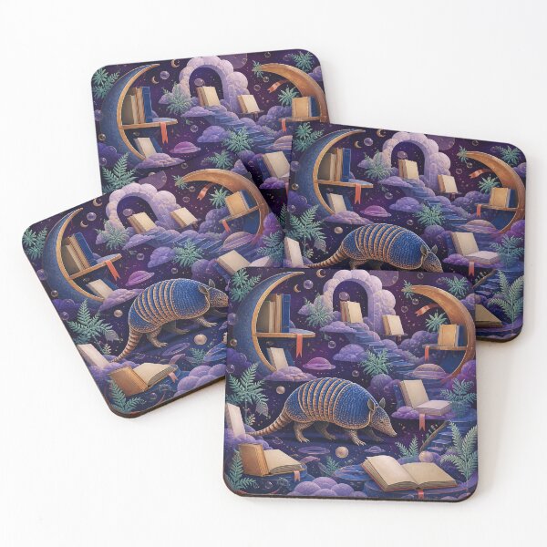 Item preview, Ultramarine Armadillo Cloud Library designed and sold by aihrgdesign.
