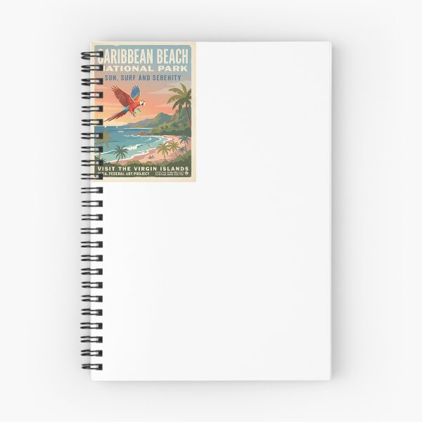 Item preview, Parrot Tropical Beach WPA Poster designed and sold by PictoVibe.