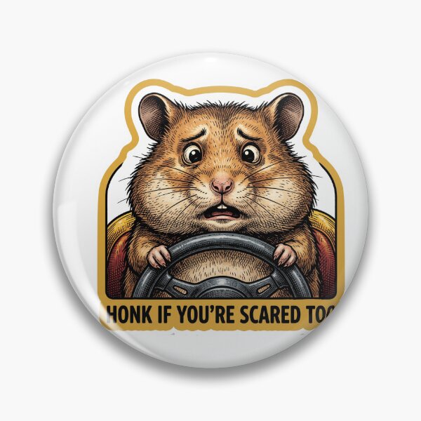 Item preview, Honk Scared Hamster Driver designed and sold by Roy & Tiffany.