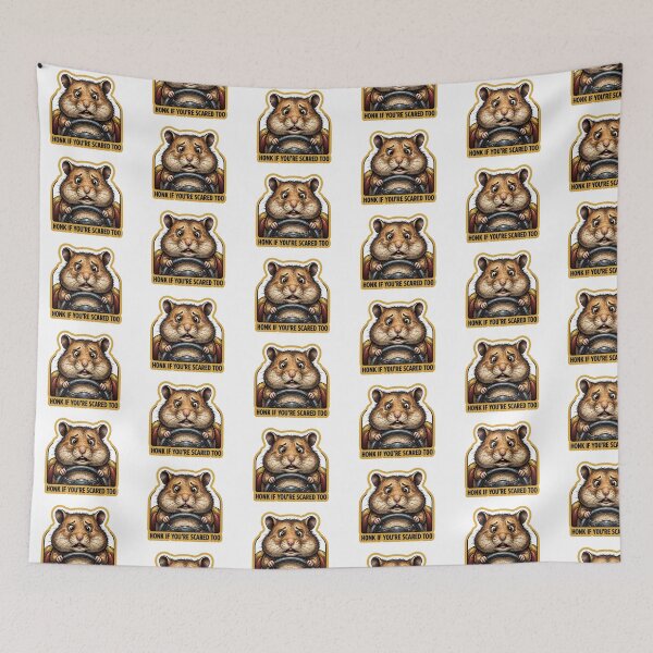 Item preview, Honk Scared Hamster Driver designed and sold by Roy & Tiffany.