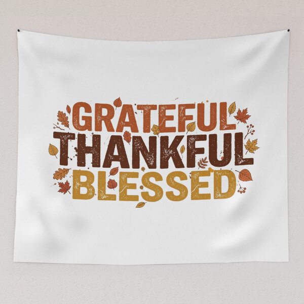 Item preview, Grateful Thankful Blessed Fall Design designed and sold by larbimalki.