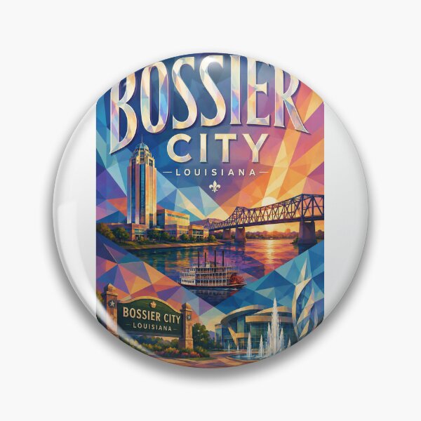 Item preview, Bossier City Louisiana Red River Skyline and Shreveport Bossier Bridge designed and sold by Aryabek.