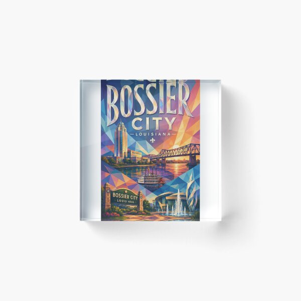 Item preview, Bossier City Louisiana Red River Skyline and Shreveport Bossier Bridge designed and sold by Aryabek.