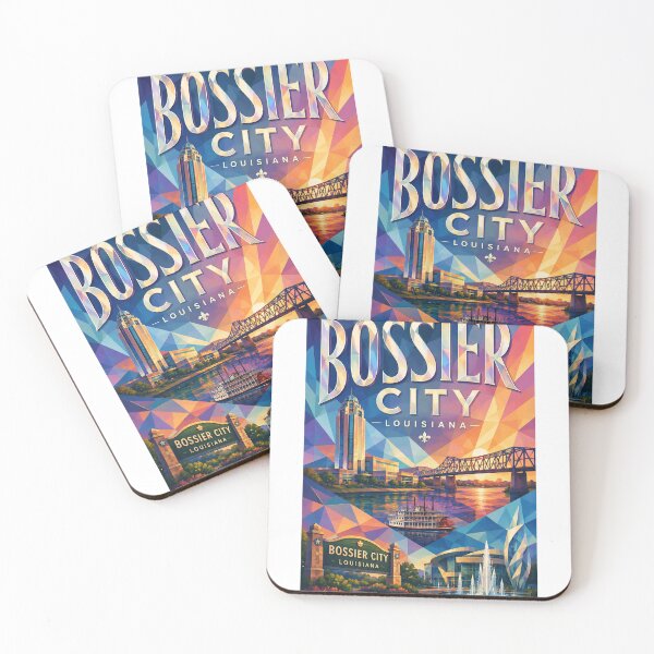 Item preview, Bossier City Louisiana Red River Skyline and Shreveport Bossier Bridge designed and sold by Aryabek.