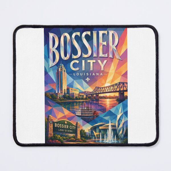Item preview, Bossier City Louisiana Red River Skyline and Shreveport Bossier Bridge designed and sold by Aryabek.