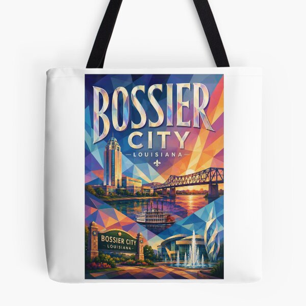 Item preview, Bossier City Louisiana Red River Skyline and Shreveport Bossier Bridge designed and sold by Aryabek.