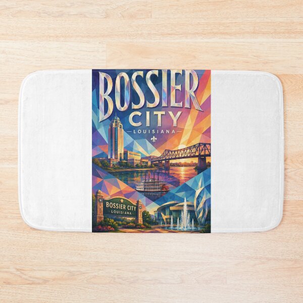 Item preview, Bossier City Louisiana Red River Skyline and Shreveport Bossier Bridge designed and sold by Aryabek.