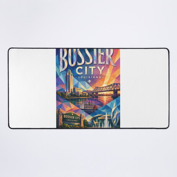 Item preview, Bossier City Louisiana Red River Skyline and Shreveport Bossier Bridge designed and sold by Aryabek.