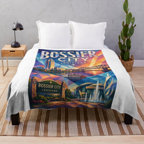 Item preview, Bossier City Louisiana Red River Skyline and Shreveport Bossier Bridge designed and sold by Aryabek.