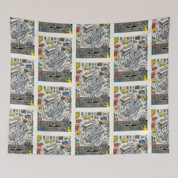 Item preview, Russian Blue Breakdance Pop Art designed and sold by PictoVibe.