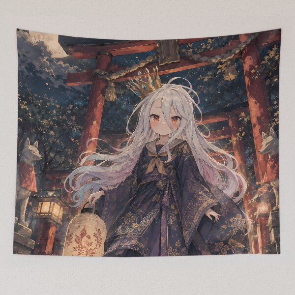 Aperçu de l'œuvre Shiro No Game No Life Princesse au torii au clair de lune créée et vendue par mildaclairmo.