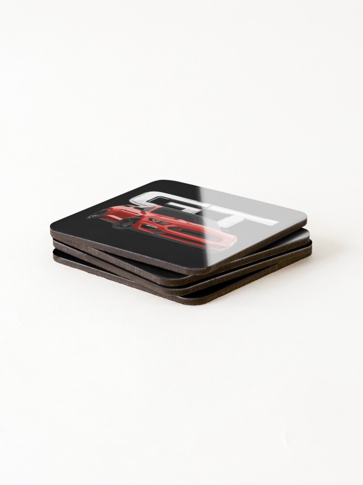 Thumbnail 4 of 5, Coasters (Set of 4), Red Performance Fastback Large Block Lettering Background designed and sold by MW7Creation.