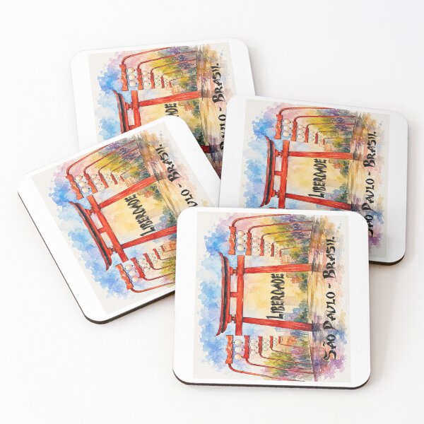 Item preview, Liberdade Sao Paulo – Japanese District  Torii Gate Watercolor Portrait designed and sold by Sampa In Focus.